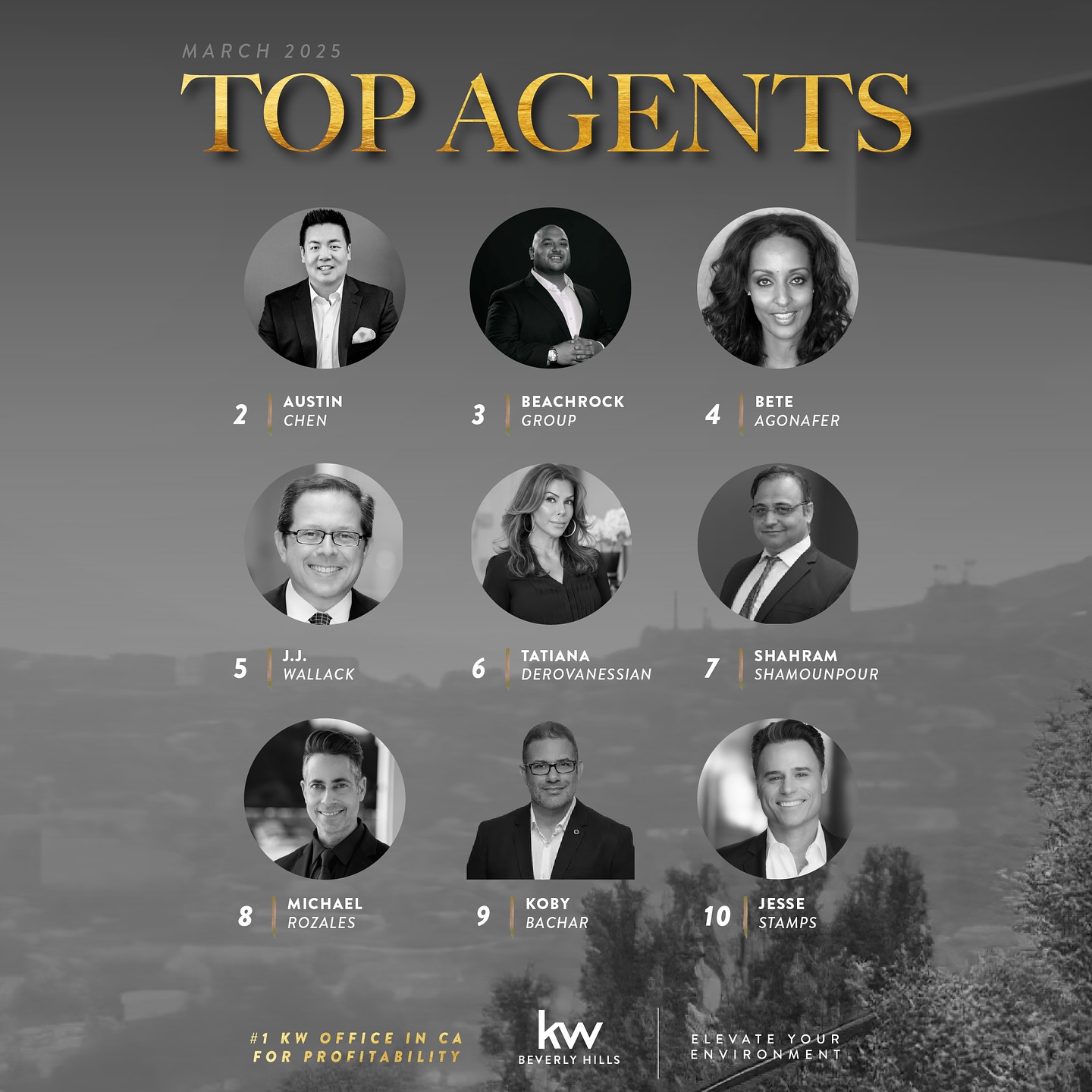 Top 10 Agent — KW Beverly Hills — Mar 2025