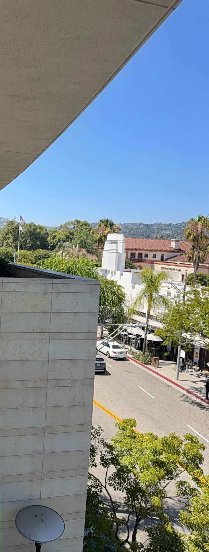 View from the California Luxury Investments office balcony over Beverly Hills.